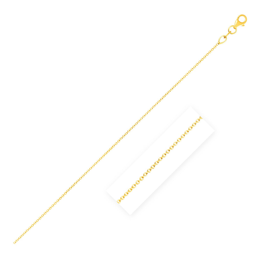 Double Extendable Cable Chain in 14k Yellow Gold (1.0mm)-rx26635-18