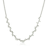 Sterling Silver 18 inch Leaf Motif Chain Necklace-rx73626-18