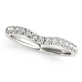 14k White Gold Diamond Curved Design Wedding Band (1/4 cttw)-rxd58563y28bt