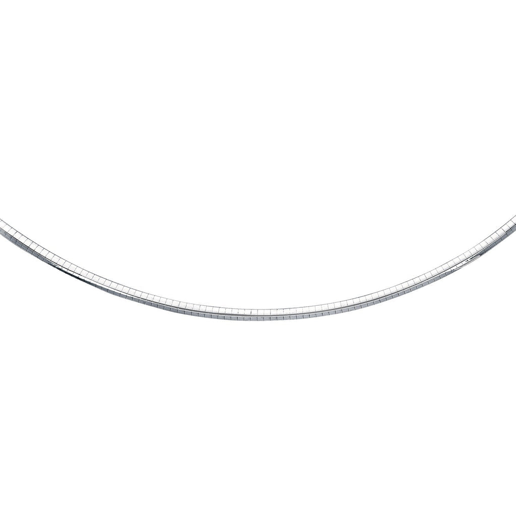 Sterling Silver Classic Omega Chain Necklace (4.0mm)-rx89574-18