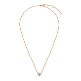 14k Rose Gold 17 inch Necklace with Round White Topazrx93658-17-rx93658-17