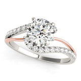 14k White And Rose Gold Bypass Shank Diamond Engagement Ring (1 1/3 cttw)-rxd58407y28bt