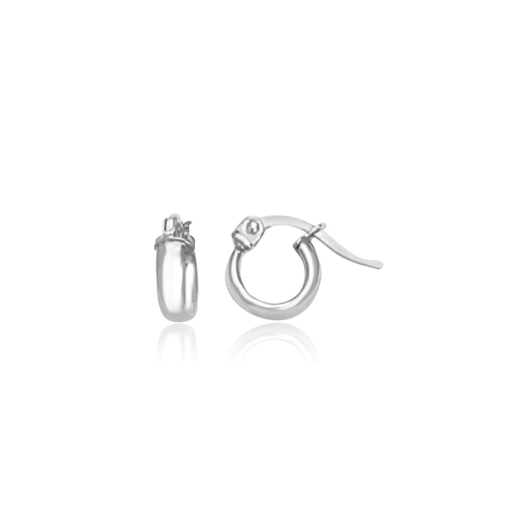 Small Hoop Earrings in 14k White Gold-rx64732