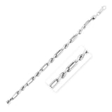 Sterling Silver Rhodium Plated Figarope Chain 6.0mm-rx69644-24