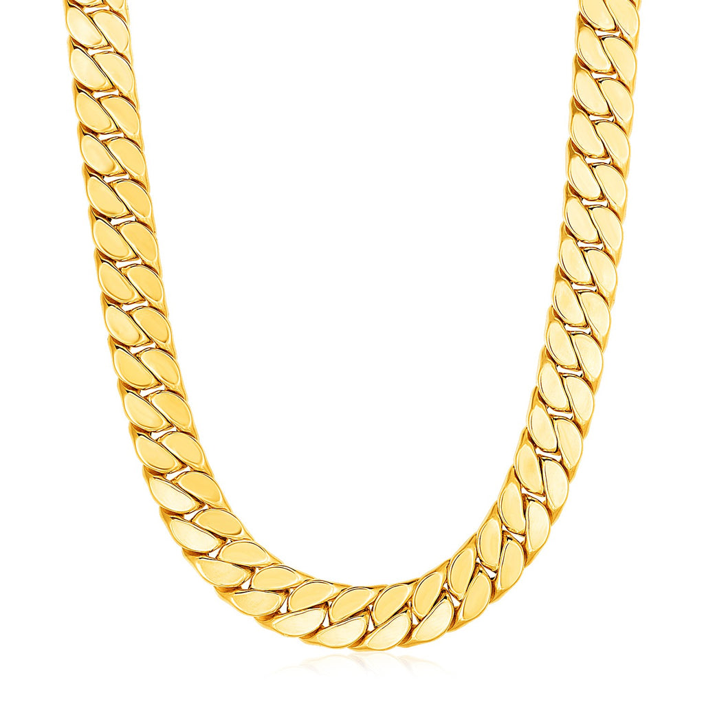 14k Yellow Gold Mens Curb Chain Necklacerx75213-24-rx75213-24