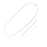Sterling Silver Rhodium Plated Paperclip Chain (1.8 mm)-rx62621-20