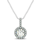 14k White Gold Diamond Halo Round Style Pendant (5/8 cttw)-rx47354-18