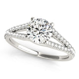 14k White Gold Split Shank Round Pronged Diamond Engagement Ring (1 1/8 cttw)-rxd13542y28bt
