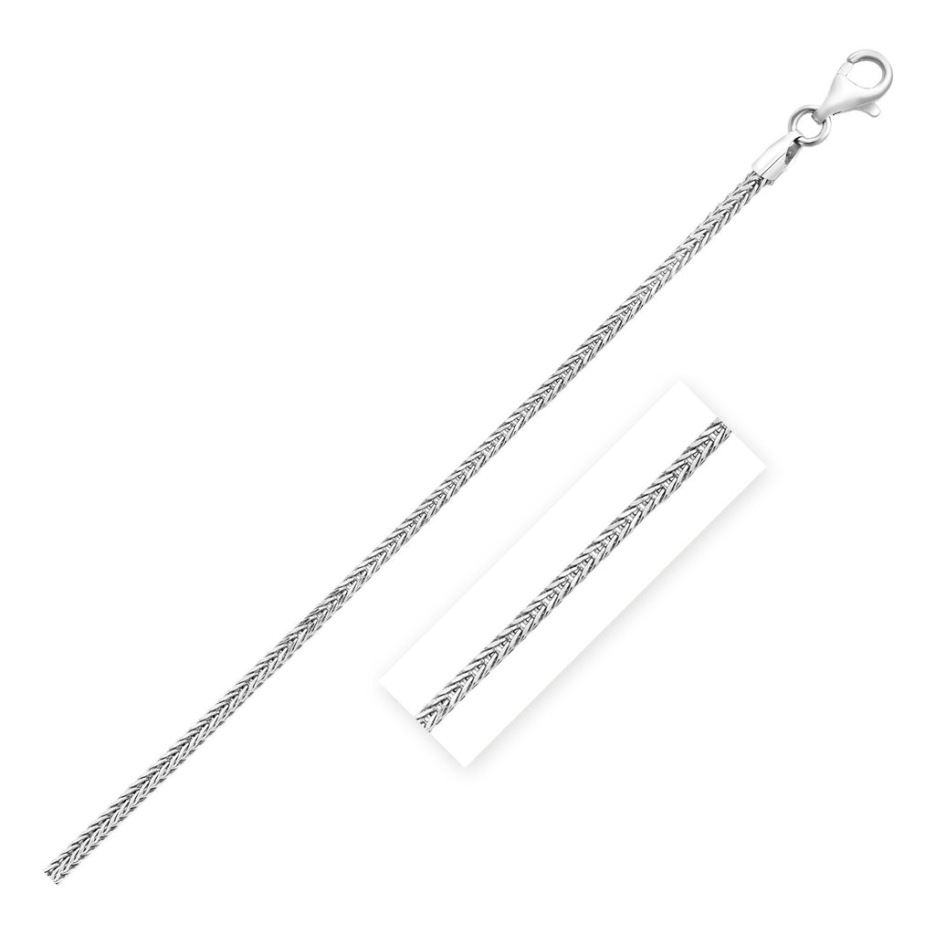 Sterling Silver Rhodium Plated Foxtail 1.6mm-rx63706-18
