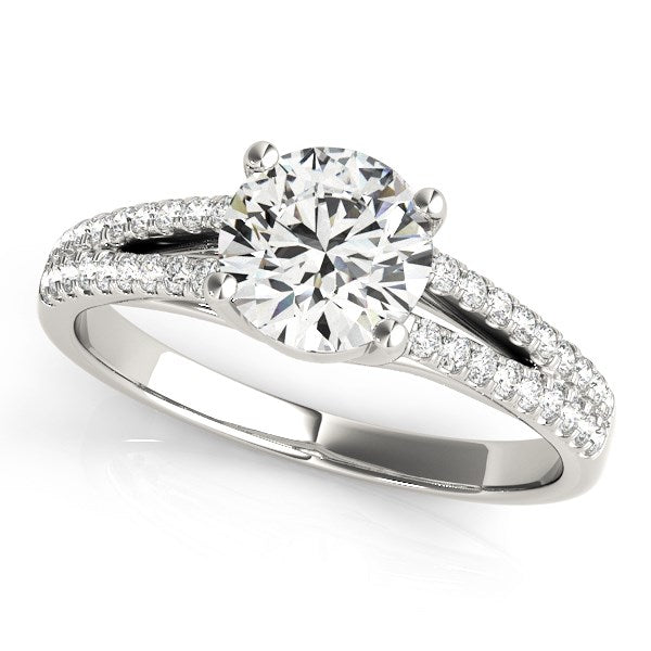 14k White Gold Split Shank Round Diamond Engagement Ring (1 1/8 cttw)-rxd66506y28bt