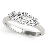 14k White Gold Classic 3 Stone Round Diamond Engagement Ring (1 cttw)-rxd29676y28bt