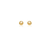 14k Yellow Gold Round Stud Earrings (5.0 mm)-rx67946