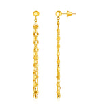 14k Yellow Gold Polished Drop Earrings-rx8039