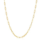 14K Yellow Gold Wide Paperclip Chain (3.3mm)-rx92376-20