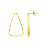 14k Yellow Gold Polished Open Triangle Post Earrings-rx3769