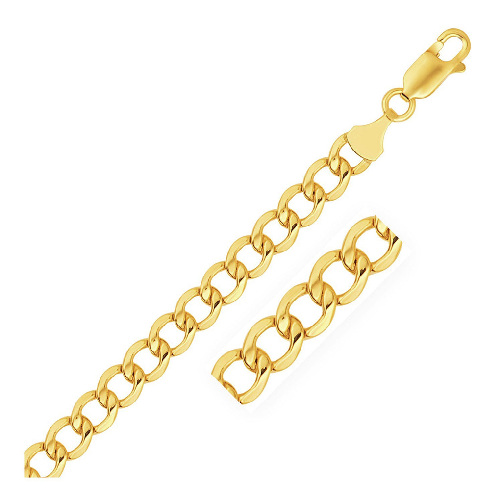 6.1mm 10k Yellow Gold Curb Chain-rx93796-20