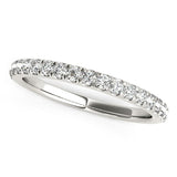 14k White Gold Pave Set Diamond Wedding Ring (1/4 cttw)-rxd34387y28bt