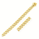 10.5mm 14k Yellow Gold Semi Solid Miami Cuban Chain-rx63079-26