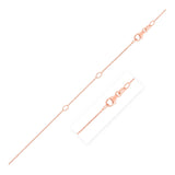 Double Extendable Cable Chain in 14k Rose Gold (0.6mm)-rx72346-18