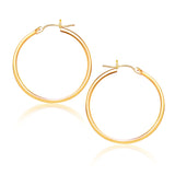 10k Yellow Gold Polished Hoop Earrings (25 mm)-rx86282