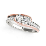 Two Stone Diamond Ring in 14k White And Rose Gold (3/4 cttw)-rxd87843y28bt