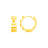 14K Yellow Gold J Hoop Earrings-rx69444