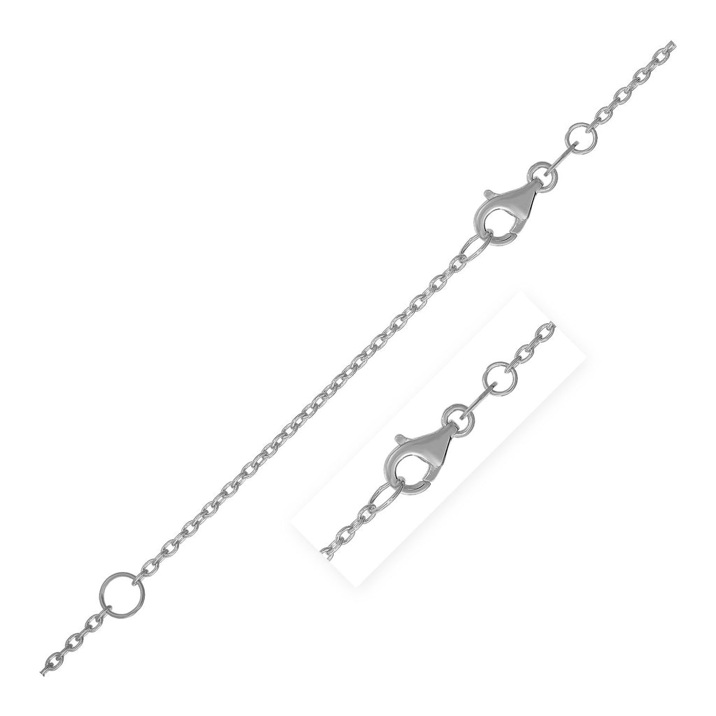 Extendable Cable Chain in 14k White Gold (1.2mm)-rx74975-18