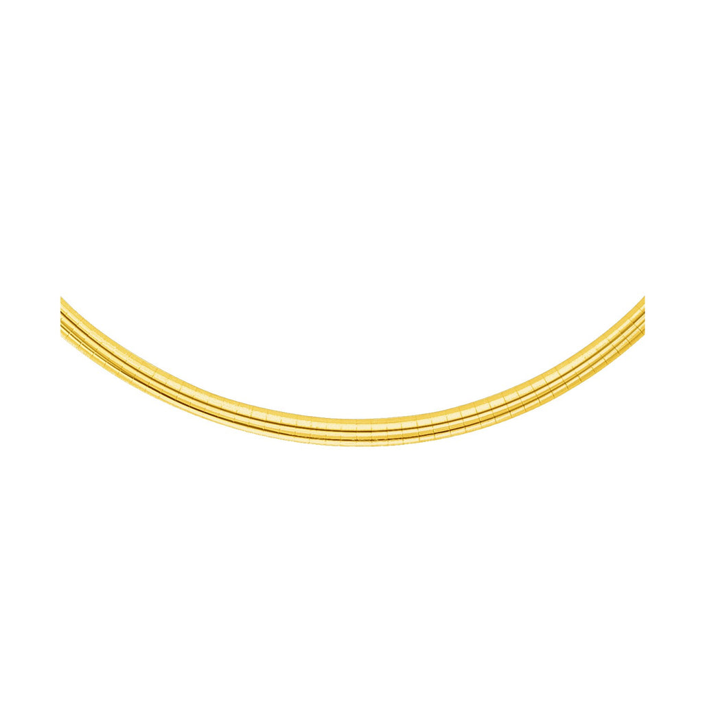 14k Yellow Gold Chain in a Classic Omega Design (4 mm)-rx00433-16