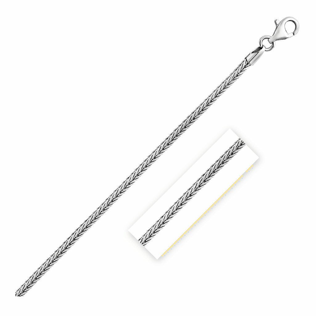 Sterling Silver Rhodium Plated Foxtail 2.0mm-rx20677-24