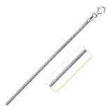 Sterling Silver Rhodium Plated Foxtail 2.0mm-rx20677-20