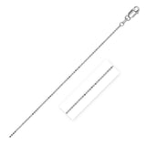 14k White Gold Diamond Cut Bead Chain 1.0mm-rx45530-20