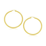 10k Yellow Gold Polished Hoop Earrings (30 mm)-rx82744