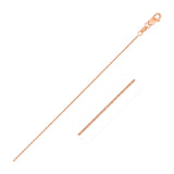 14k Pink Gold Oval Cable Link Chain 0.6mm-rx07909-18