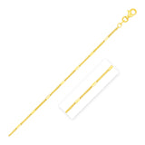 Diamond Cut Bar Links Pendant Chain in 14k Yellow Gold (1.3mm)-rx94382-18