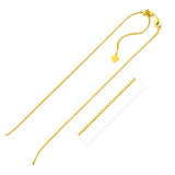 Sterling Silver Yellow Finish 1.4mm Adjustable Box Chain-rx00897-22