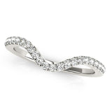 14k White Gold Wavy Design Round Diamond Wedding Ring (1/6 cttw)-rxd65473y28bt