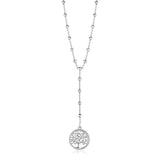 Sterling Silver Lariat Necklace with Tree of Life Symbol-rx77440-17