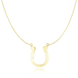 14k Yellow Gold Chain Necklace with Polished Horseshoe Charmrx90767-18-rx90767-18