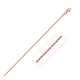 14k Rose Gold Solid Diamond Cut Rope Chain 1.5mm-rx66586-20