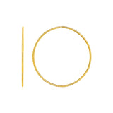 Textured Endless Hoop Earrings in 14k Yellow Gold-rx36655