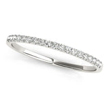 14k White Gold Pave Set Style Round Diamond Wedding Ring (1/8 cttw)-rxd26335y28bt