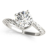 14k White Gold Bypass Round Solitaire Diamond Engagement Ring (1 cttw)-rxd90975y28bt