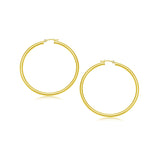 10k Yellow Gold Polished Hoop Earrings (25 mm)-rx9020