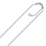 14k White Gold Singapore Style Adjustable Chain (1.1 mm)-rx34133-22