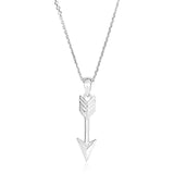 Sterling Silver 18 inch Necklace with Arrow Pendant-rx23681-18