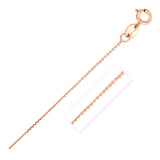 14k Rose Gold Diamond Cut Cable Link Chain 0.7mm-rx46104-18