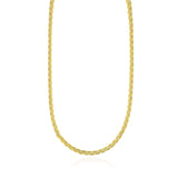 14k Yellow Gold Fox Chain Braided Motif Necklace-rx29630-18