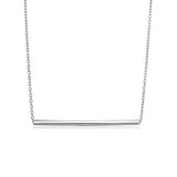 Sterling Silver Polished Straight Bar Necklace-rx36748-18