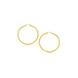 10k Yellow Gold Polished Hoop Earrings (15 mm)-rx73842