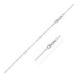Double Extendable Cable Chain in 14k White Gold (0.85mm)-rx62698-18